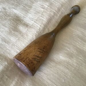 Antique Wooden Mallet/Masher with Natural Finish